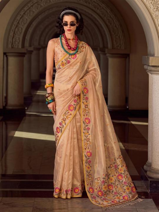 FANTASY TISSUE SILK by SHREE SHYAM FASHION fancy designer Soft tissue silk fabric saree wholesale with Fancy latkan