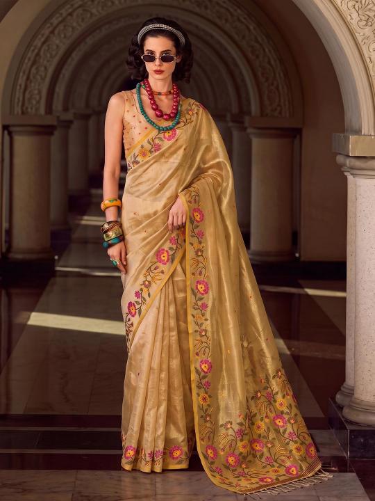 FANTASY TISSUE SILK by SHREE SHYAM FASHION fancy designer Soft tissue silk fabric saree wholesale with Fancy latkan