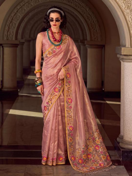 FANTASY TISSUE SILK by SHREE SHYAM FASHION fancy designer Soft tissue silk fabric saree wholesale with Fancy latkan