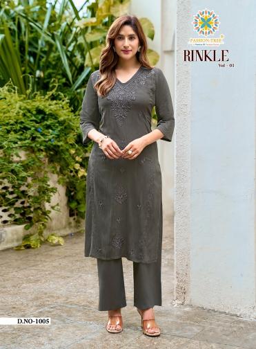Passion tree rinkle vol-1 catlouges kurtis wholesale in surat