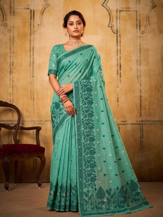 RANGOON COTTON by SHREE SHYAM FASHION fancy designer Soft LINEN COTTON fabric saree wholesale