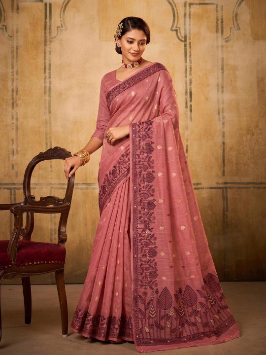 RANGOON COTTON by SHREE SHYAM FASHION fancy designer Soft LINEN COTTON fabric saree wholesale
