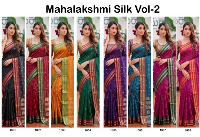 MAHALAKSHMI SILK VOL 2 by SHREE SHYAM FASHION fancy designer Soft Silk fabric saree wholesale with Fancy latkan