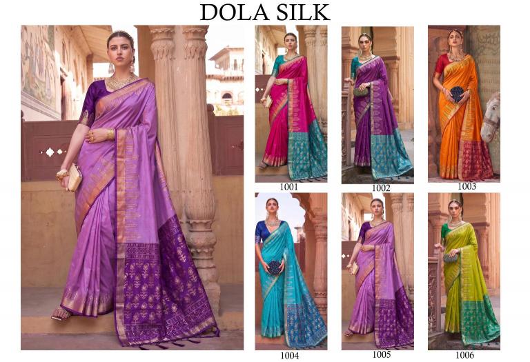 DOLA SILK by SHREE SHYAM FASHION fancy designer Soft Silk fabric saree wholesale with Fancy latkan