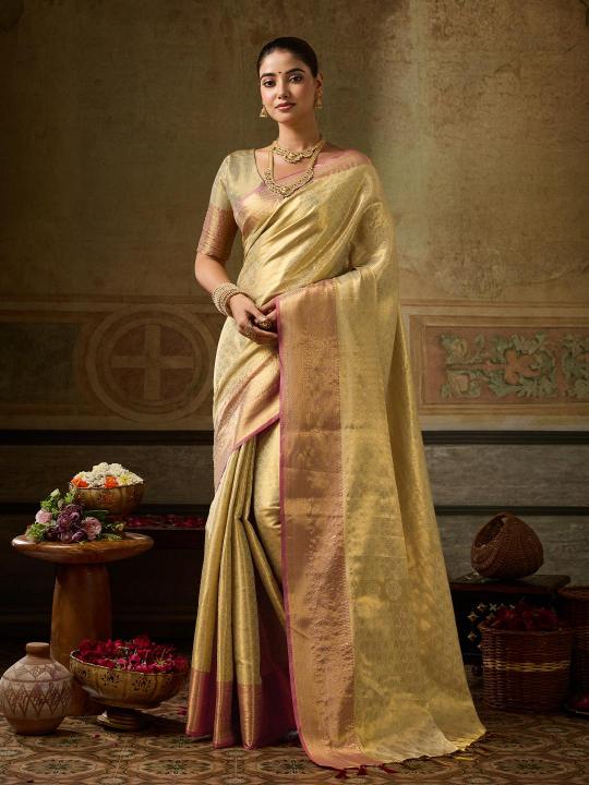 KANCHIPATTU SILK by SHREE SHYAM FASHION fancy designer Kanchivaram Silk fabric saree wholesale with Fancy latkan
