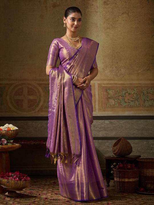 KANCHIPATTU SILK by SHREE SHYAM FASHION fancy designer Kanchivaram Silk fabric saree wholesale with Fancy latkan