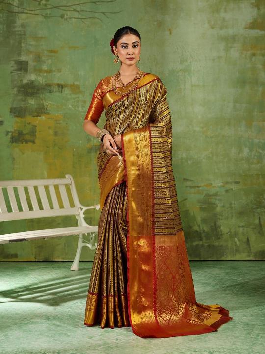 TIRUMALA SILK by SHREE SHYAM FASHION fancy designer Kanchivaram Silk fabric saree wholesale with Fancy latkan