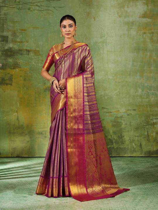 TIRUMALA SILK by SHREE SHYAM FASHION fancy designer Kanchivaram Silk fabric saree wholesale with Fancy latkan