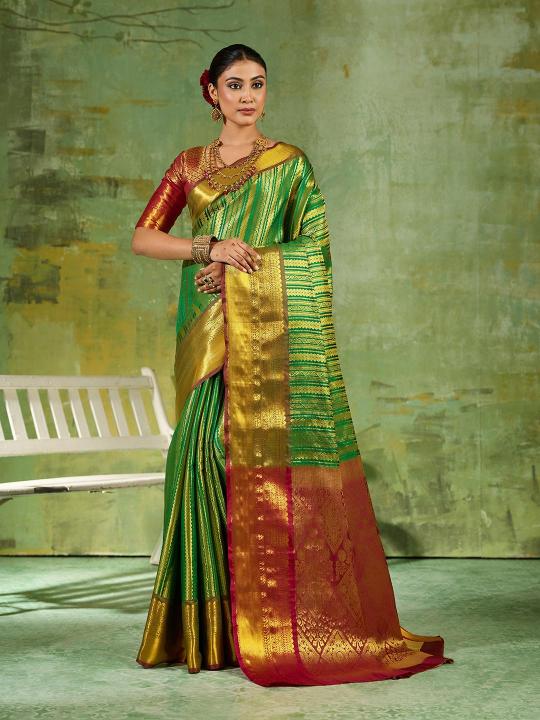 TIRUMALA SILK by SHREE SHYAM FASHION fancy designer Kanchivaram Silk fabric saree wholesale with Fancy latkan