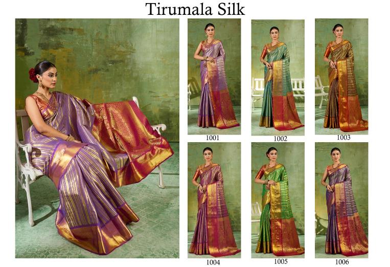 TIRUMALA SILK by SHREE SHYAM FASHION fancy designer Kanchivaram Silk fabric saree wholesale with Fancy latkan