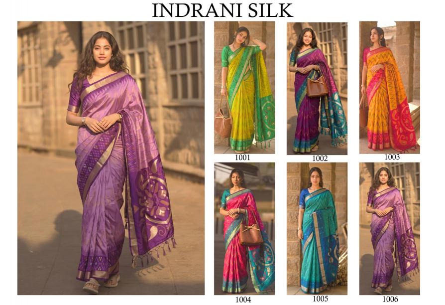 INDRANI SILK by SHREE SHYAM FASHION fancy designer Soft Silk fabric saree wholesale with Fancy latkan