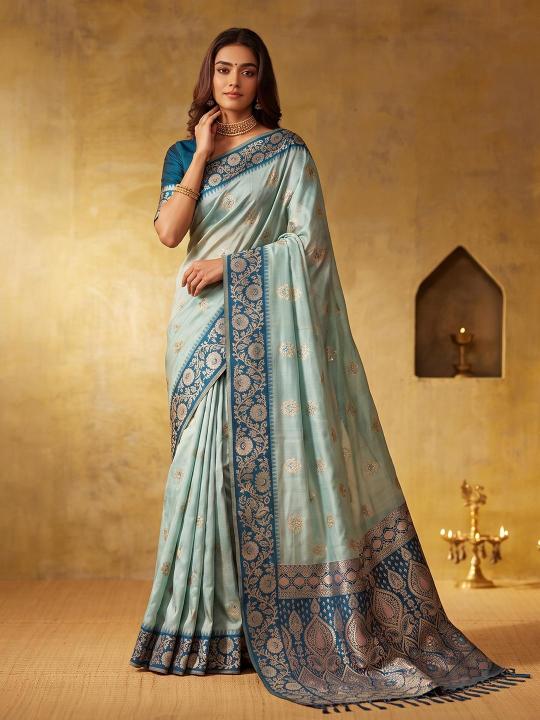 GEETANJALI by SHREE SHYAM FASHION fancy designer Soft Silk BLEND fabric saree wholesale with Fancy latkan