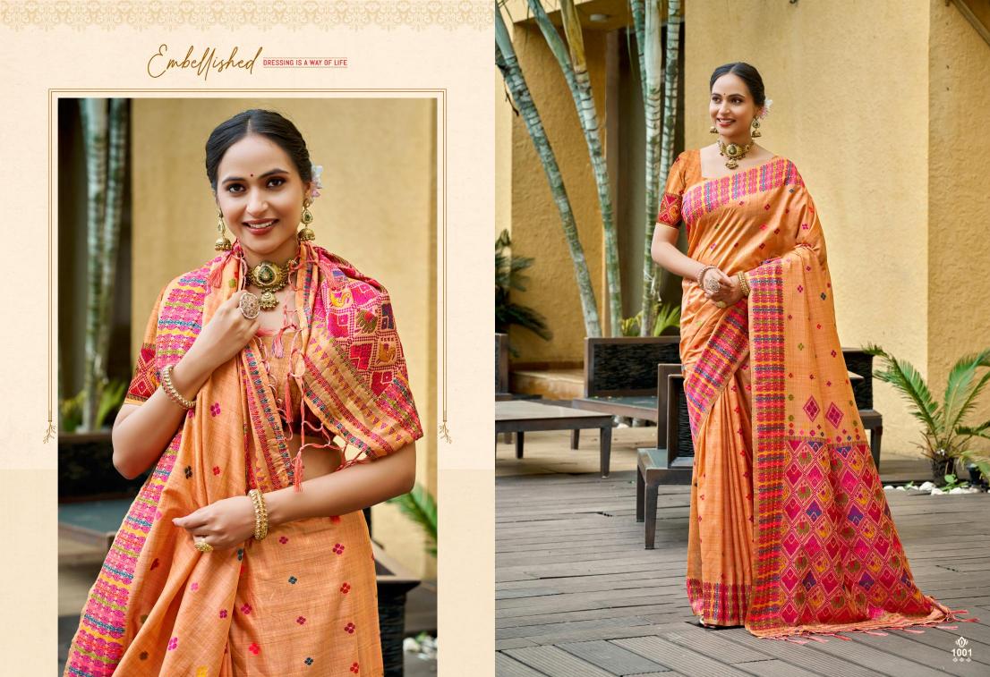 Bunawat - GLORIUS SILK Sangam Prints Assam Silk Woven Work Traditional Saree
