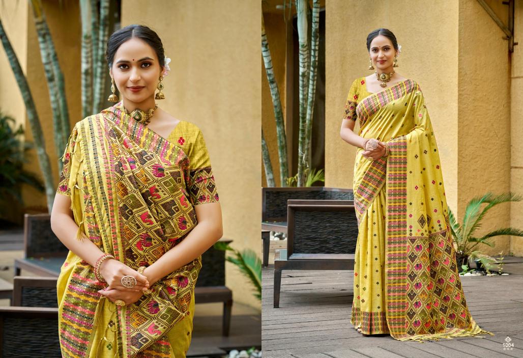 Bunawat - GLORIUS SILK Sangam Prints Assam Silk Woven Work Traditional Saree