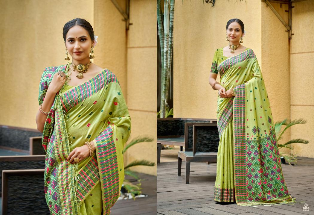 Bunawat - GLORIUS SILK Sangam Prints Assam Silk Woven Work Traditional Saree