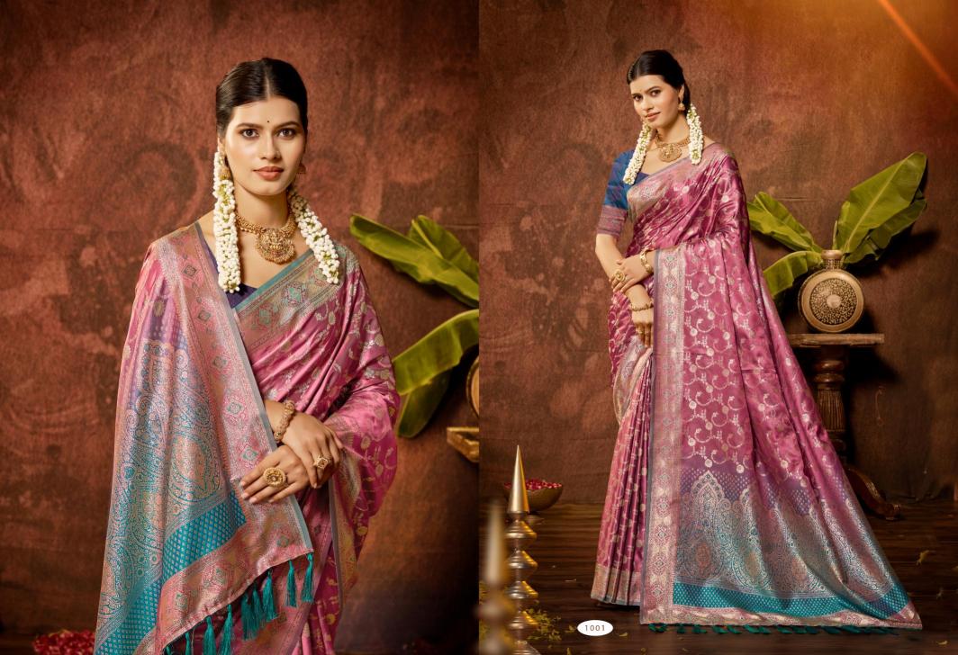 Bunawat - SOUMYA 02 Sangam Prints Satin Silk Woven Work Traditional Saree