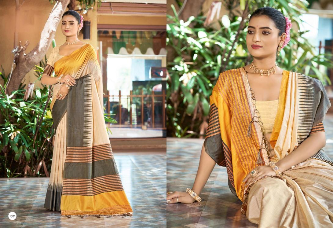 Bunawat - LAVINA SILK-02 Sangam Prints Slub Silk Woven Work Traditional Saree