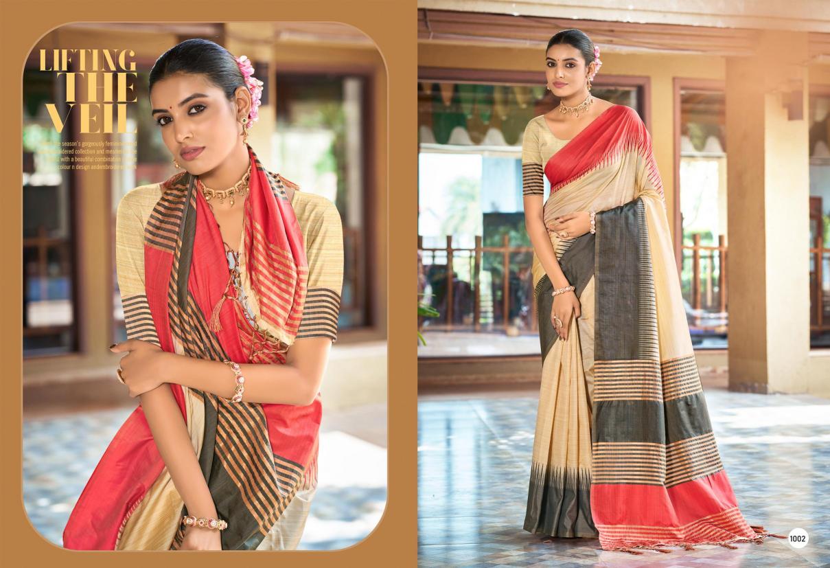 Bunawat - LAVINA SILK-02 Sangam Prints Slub Silk Woven Work Traditional Saree