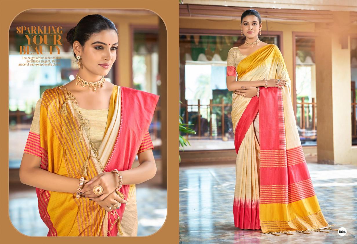 Bunawat - LAVINA SILK-02 Sangam Prints Slub Silk Woven Work Traditional Saree
