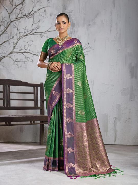 ADVIKA by SHREE SHYAM FASHION fancy designer Silk fabric saree wholesale with Fancy latkan WITH HEAVY PALLU SAREE