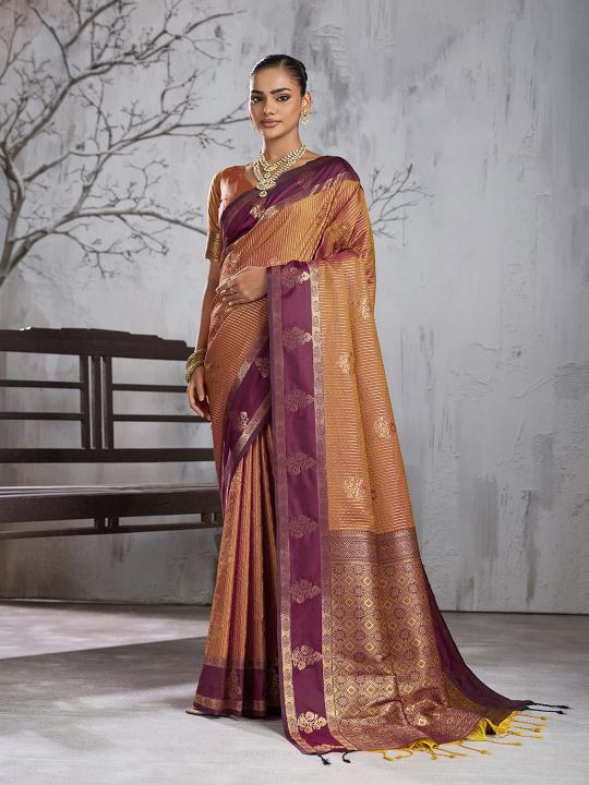 ADVIKA by SHREE SHYAM FASHION fancy designer Silk fabric saree wholesale with Fancy latkan WITH HEAVY PALLU SAREE