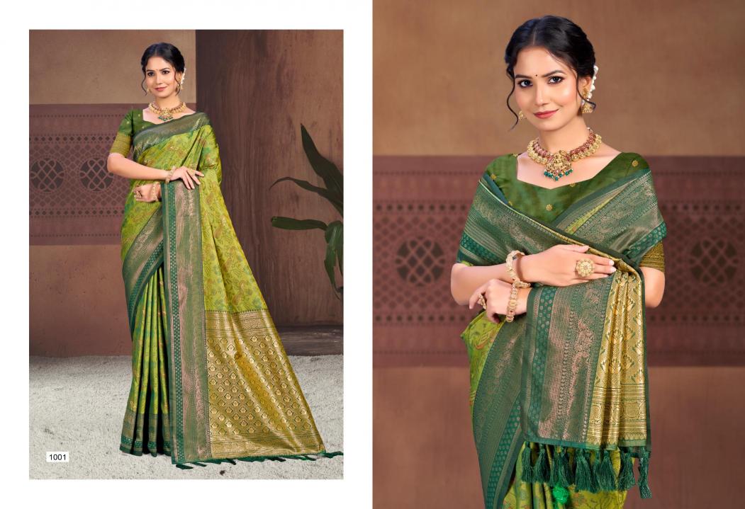 Bunawat - Pallavi Silk Sangam Prints Soft Silk Woven Work Traditional Saree