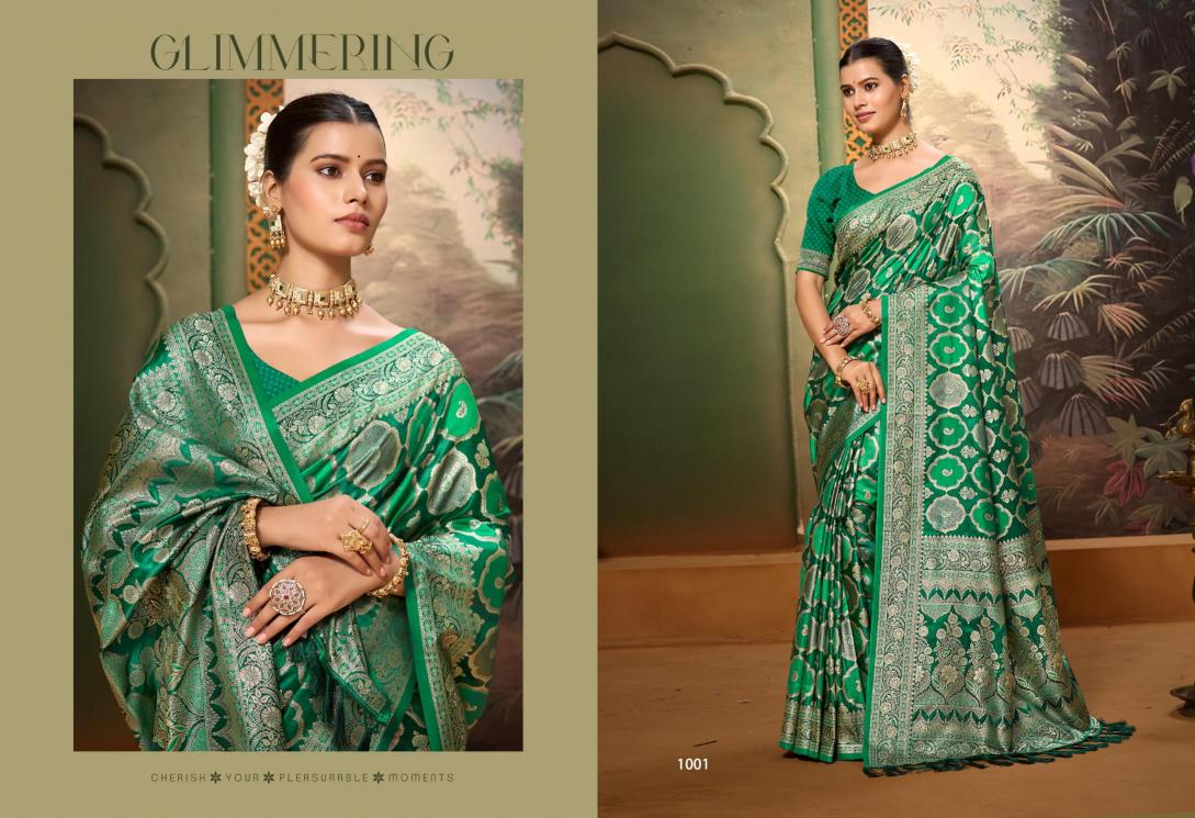 Bunawat - CHETNYA VOL-03 Sangam Prints Satin Silk Woven Work Traditional Saree
