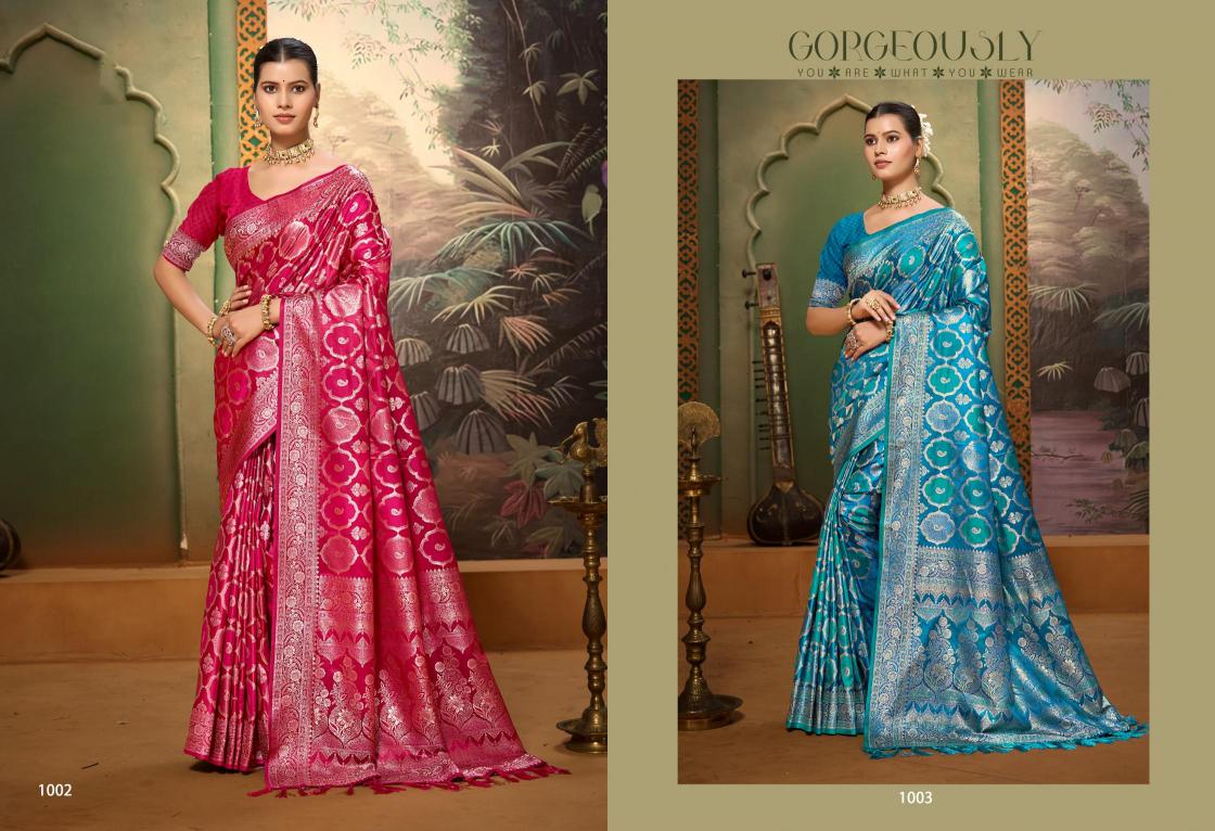 Bunawat - CHETNYA VOL-03 Sangam Prints Satin Silk Woven Work Traditional Saree