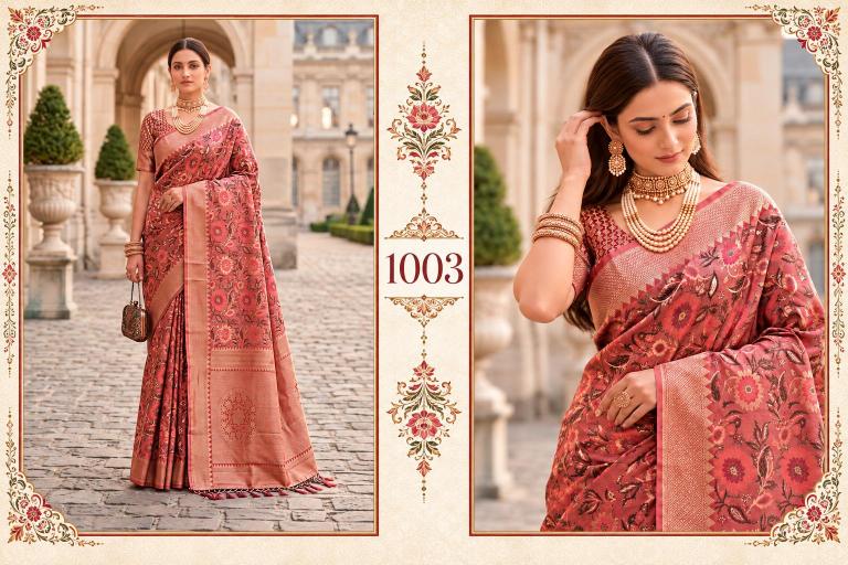Bunawat - Najrana Vol-01 Sangam Prints Banarsi Silk Woven Work Traditional Saree