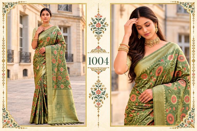 Bunawat - Najrana Vol-01 Sangam Prints Banarsi Silk Woven Work Traditional Saree
