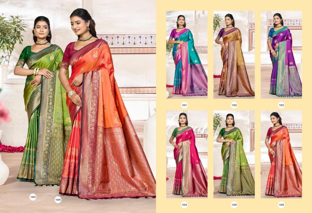Bunawat - KAVYA SILK Sangam Prints Soft Silk Woven Work Traditional Saree
