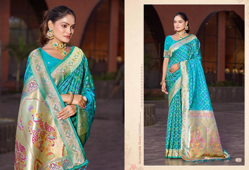 Bunawat - BANDHANI SILK Sangam Prints Soft Silk Woven Work Traditional Saree