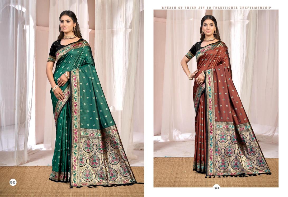 Bunawat - SONAM SILK VOL-04 Sangam Prints Soft Silk Woven Work Traditional Saree