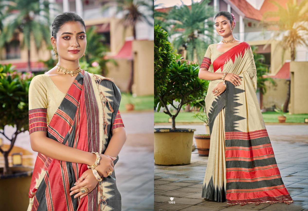 Bunawat - LAVINA SILK-03 Sangam Prints Slub Silk Woven Work Traditional Saree