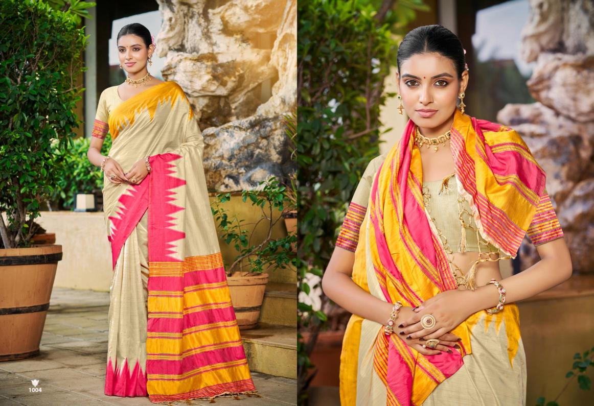 Bunawat - LAVINA SILK-03 Sangam Prints Slub Silk Woven Work Traditional Saree