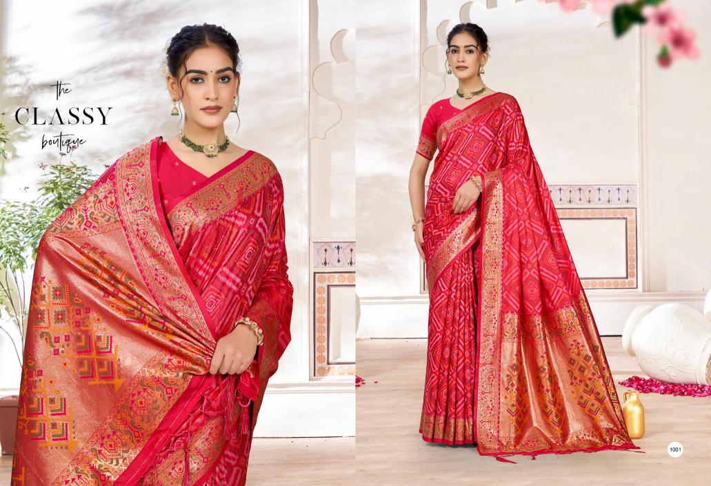 Bunawat - Bandhani Silk 02 Sangam Prints Soft Silk Woven Work Traditional Saree